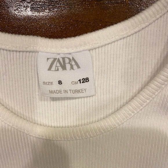 Zara Kids Crisp White Sleeveless Bubble Dress Size Girls 8 - Picture 2 of 9